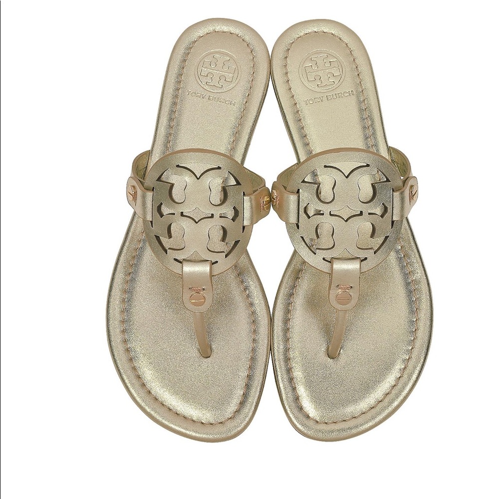 Tory Burch Miller Sandal Spark Gold 10 - New!!